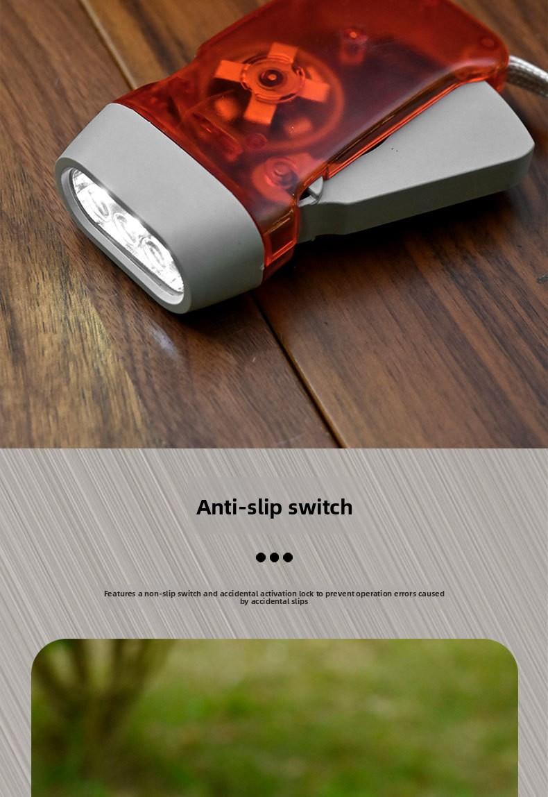 Outdoor hand-operated automatic power-generating emergency flashlight LED 3-light manual ultra-bright convenient mini flashlight