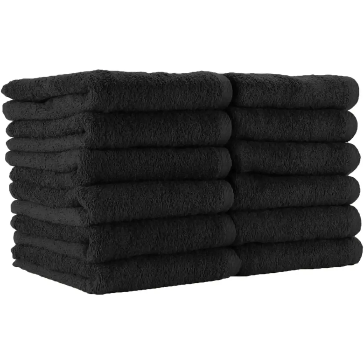 Bleach Resistant Salon Towels 12 Pack - 100% Cotton Hair Towels, Soft, Absorbent, Quick Dry Spa & Barber Towels for Hair Stylist, Nail Salon & Esthetician, 16 x 27, Black