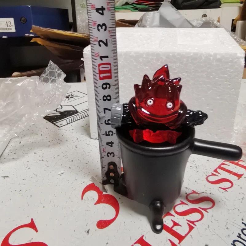 Calcifer Figure Kawaii 12cm Pvc Action Figures With Light Model Figurine Collection Desktop Decoration Kids Toys Birthday Gifts