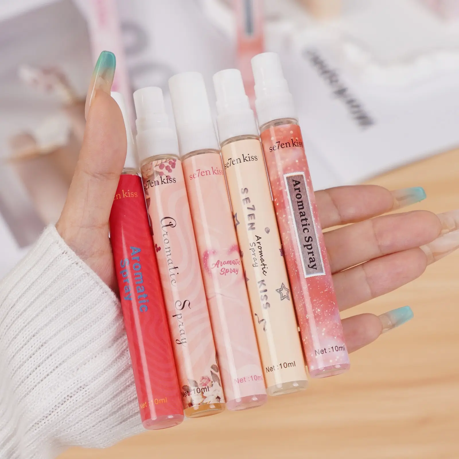 5Pcs Perfume Fragrance Mist, Hair & Body Perfume Spray Set, Long-lasting Fruity Floral Mist for Women, Multi Scents Refreshing Body & Hair Perfume