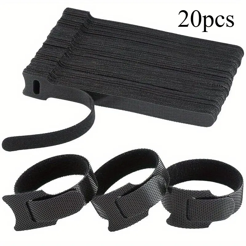 Cable Management Belt, 20pcs/set Self-adhesive Cable Management Belt, Cable Organizer for Home Office, Desk Organizer for Home Office