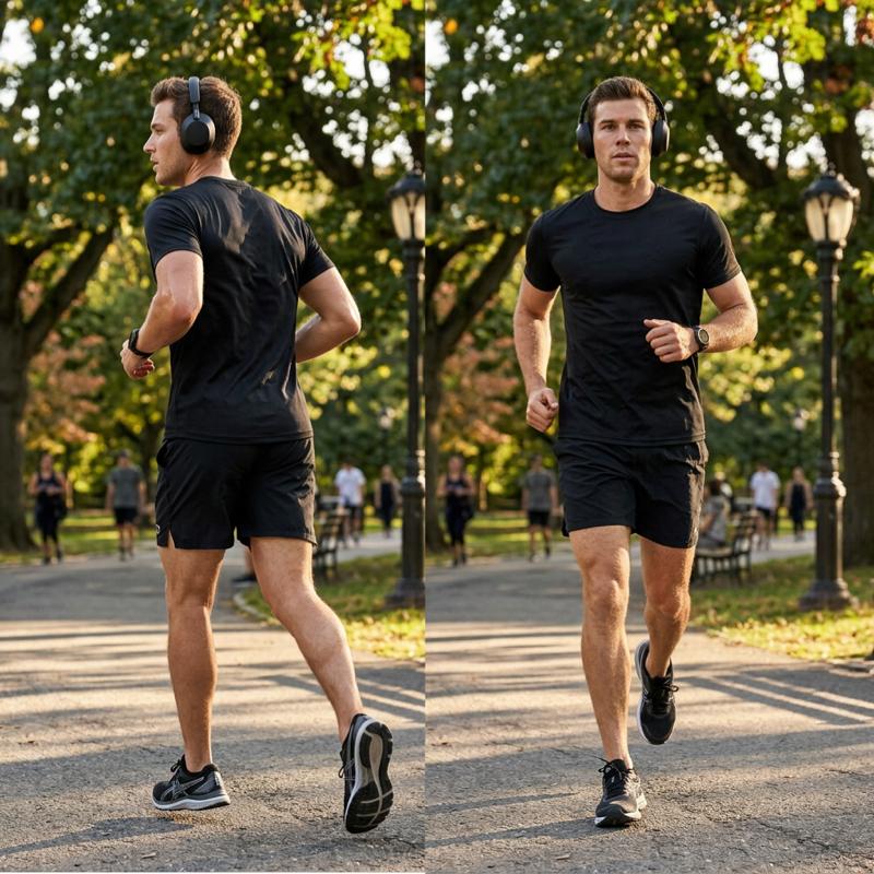 Men's 5-Pack Lightweight Athletic T-Shirts - Quick Dry Breathable Performance Gym Workout Running Tops - Sport Training Crewneck Tees Jogging, Sports Base Layer for Comfort & Mobility