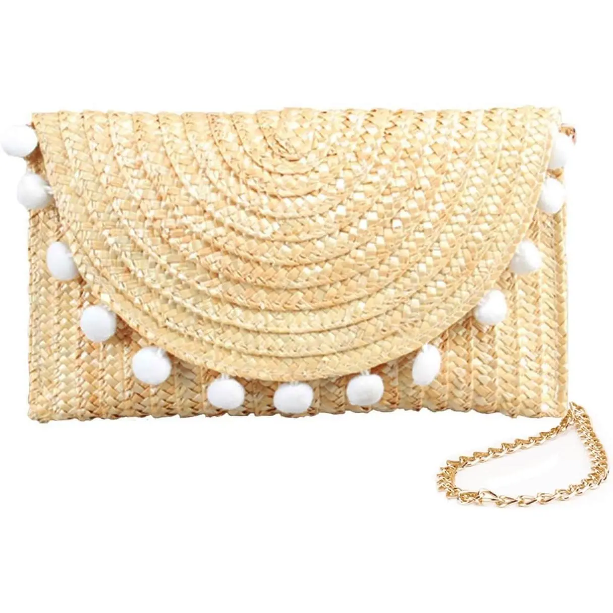 Straw Clutch Purses for Women Summer Beach Straw Purse Envelope Woven Clutch Handbags Summer  Crossbody