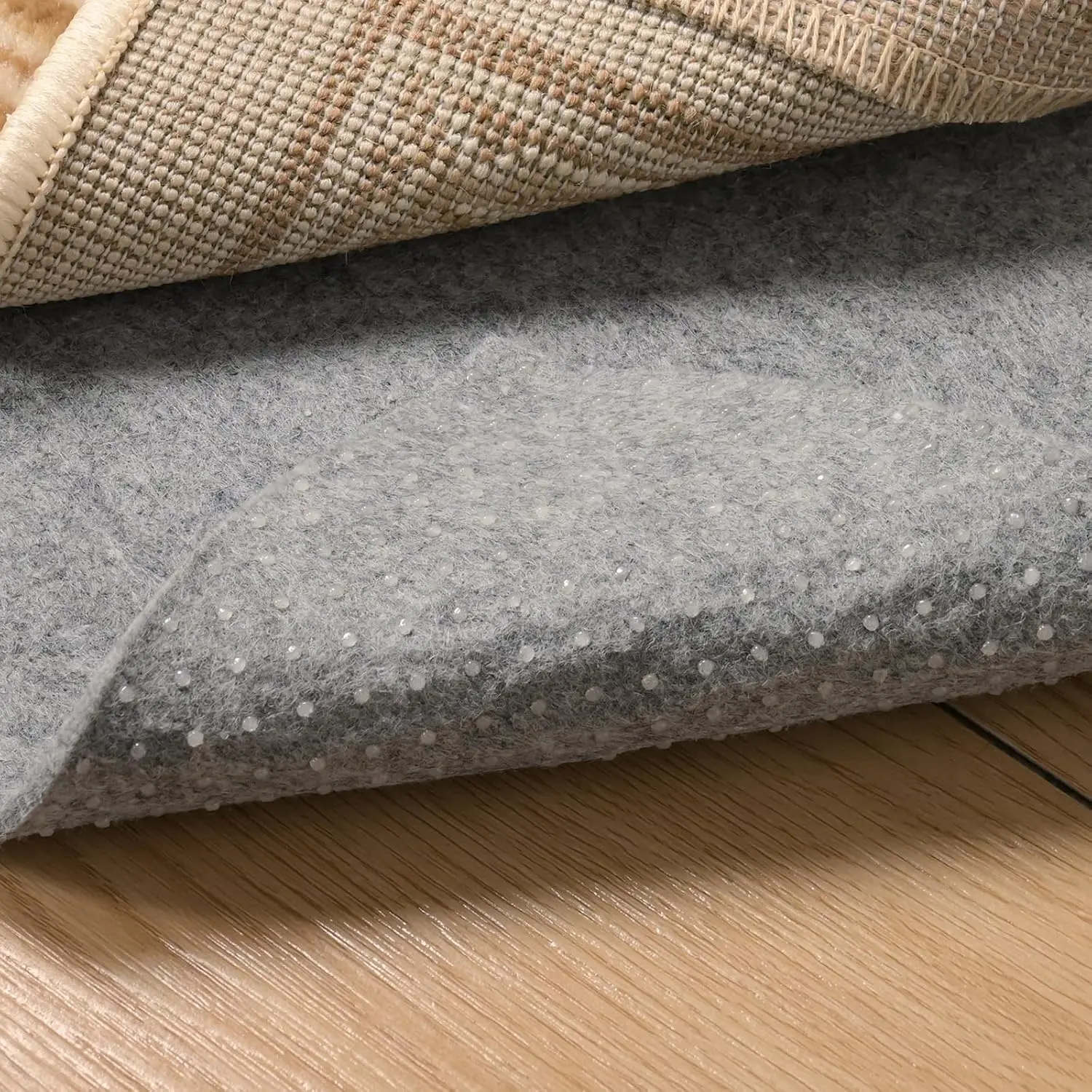 Non Slip Rug Pad 2x3  Carpet Padding, Under Rug Padding Cushioned for Hardwood Floors, Thick Felt Cushion Carpet Pads for Area Rugs Non Skid Backing Runner Rug Mat