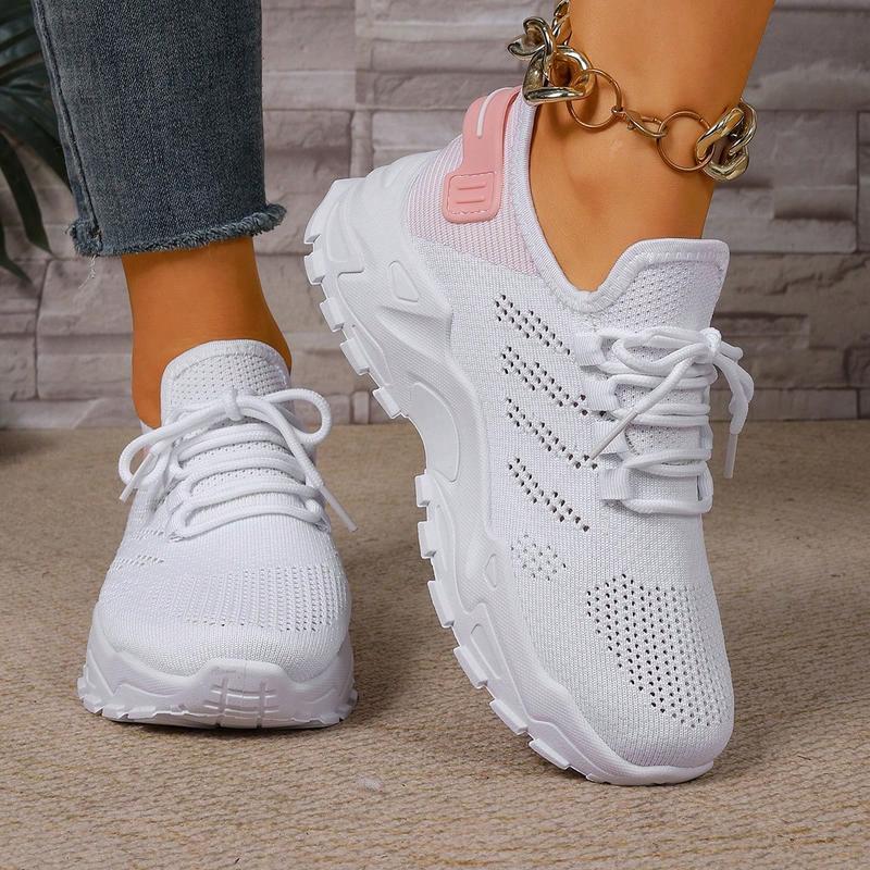 Women's Lightweight Breathable Mesh Sneakers - Thick Shock-Absorbing Casual Walking Shoes, Anti-Slip Ergonomic Trainers with 3 Colorways for Travel & Daily Casual Wear