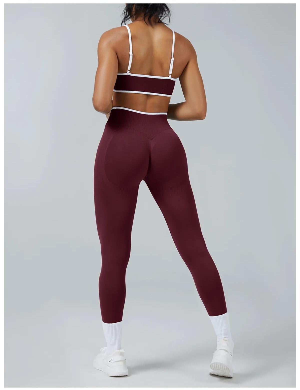 2PCS Yoga Suit Seamless Sports Set Gym Outfits Women Tracksuit Running Workout Clothes Sports Bra Athletic Wear Yoga Clothing