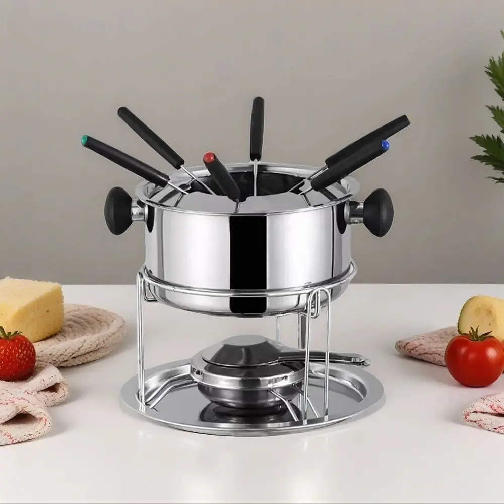10-counts  Stainless Steel Mini Sauce Pots, Cheese and Chocolate Melter, Compact Design for Storage, Ideal for Outdoor Activities and Parties
