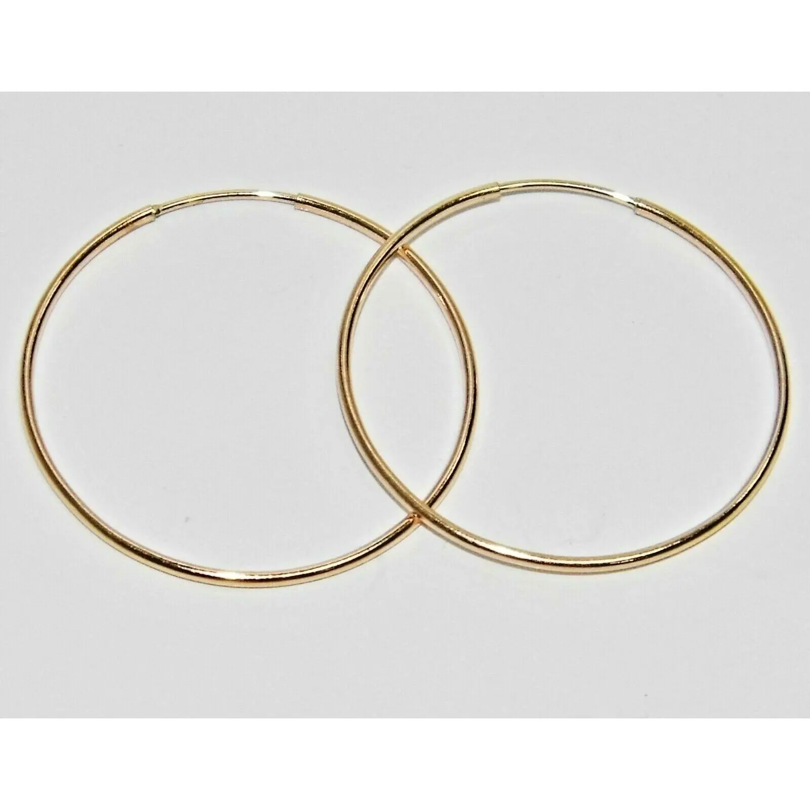 9CT GOLD SLEEPER HOOP EARRINGS - Sizes 10mm / 12mm / 14mm / 16mm / 20mm (PAIRS)
