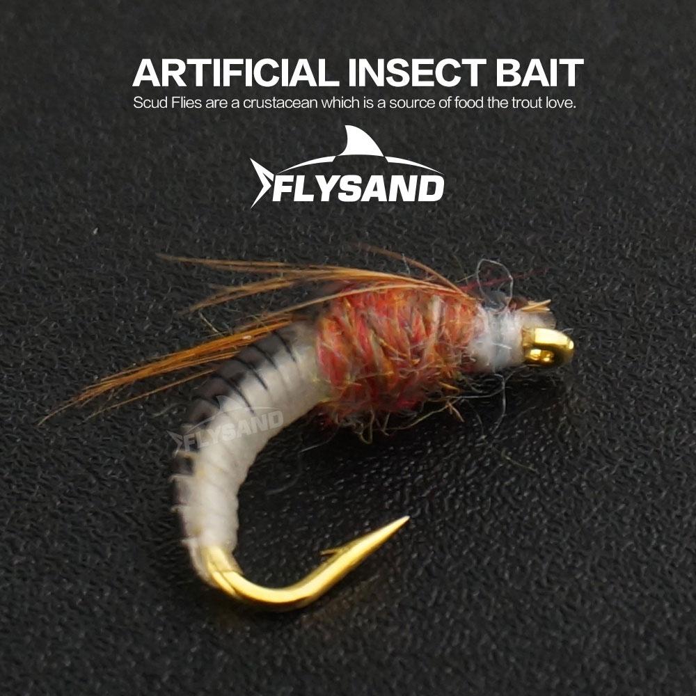 Waterproof Portable Nymph Fly Fishing Lure Set Size 12 Mustard Hook for Trout Realistic Nymph Design Tangle Free Fly Fishing Accessories Essential Freshwater Fly Fishing Combo