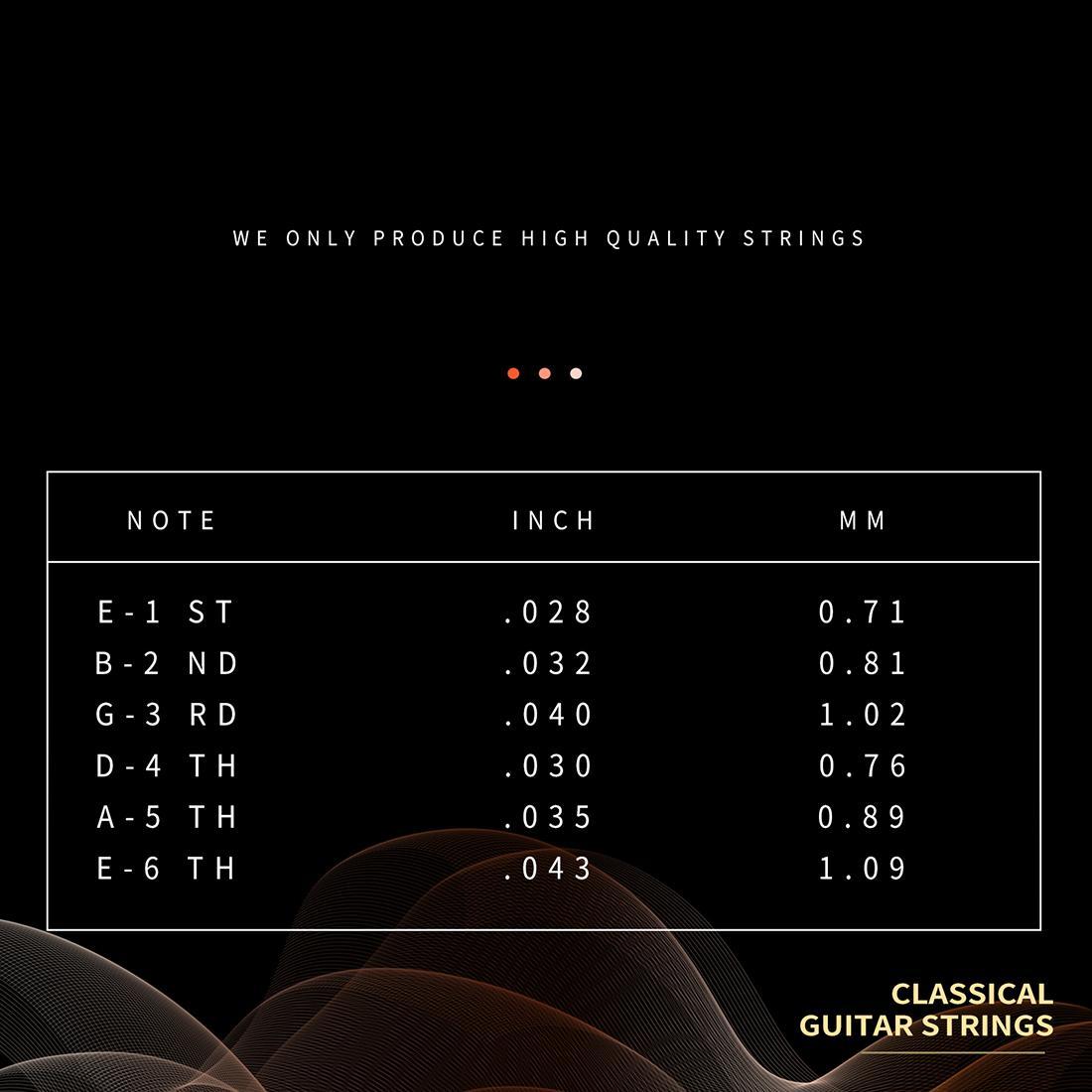 Classical Guitar String, Silver-plated Copper Alloy + Nylon Thread Guitar String, Music Accessories for Guitar Lovers