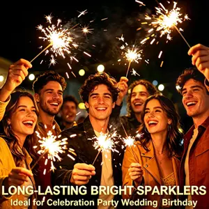 100pcs 12in Sparklers Sticks for Wedding Send-Off, Birthday Party , Festival & Event