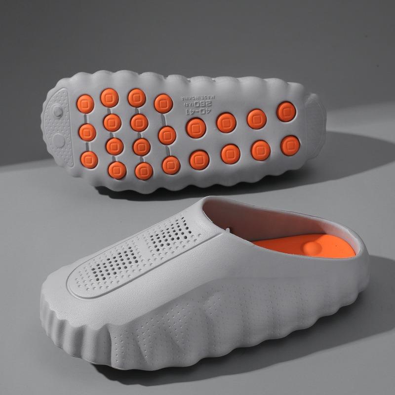 Massage Cloud Slides for Women Men, Orthopedic Foot Massage Slippers with Acupressure Nodes, Non-Slip Thick Cushion Pillow Slides, Breathable Indoor Outdoor House Shoes for Shower, Pool, Beach, Recovery