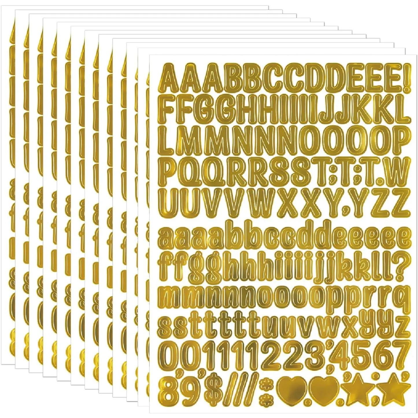 0.5 Inch Letter Stickers, 12 Sheets Vinyl Alphabet Stickers Self Adhesive Alphabet Number Stickers Stick  Letters for Arts Crafts Outdoor Sign Wall DIY Windows Doors  Poster Board()