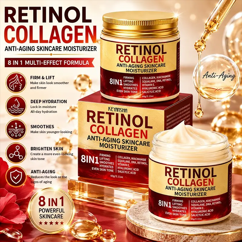 Quick-Acting Firming Cream, Multi-Efficient Retinol Collagen Balm, Hydrates, Boosts Glow, Reduces Fine Lines, Daily Skincare Essential