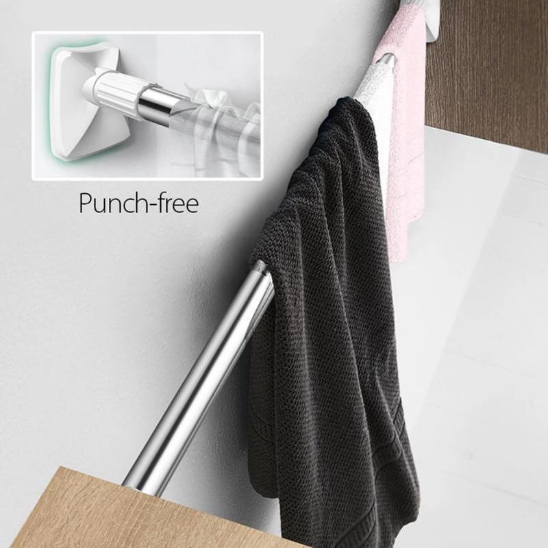 Clothing Hanger Telescopic Rod Stainless Steel Multipurpose Curtain Support Pole Balcony Clothes Drying Hanger For Wardrobe Clothing Hanger Telescopic Rod Stainless Steel Multipurpose Curtain Support Pole Balcony Clothes Drying Hanger For Wardrobe