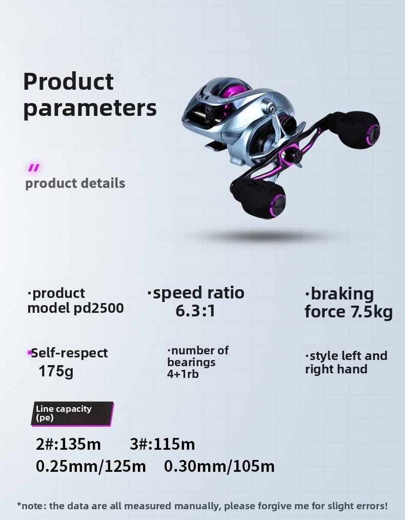 Ultralight Carbon BFS Baitcasting Reel, Magnetic Brake Anti-Backlash Long Cast Versatile Fishing Reel for Bass Trout