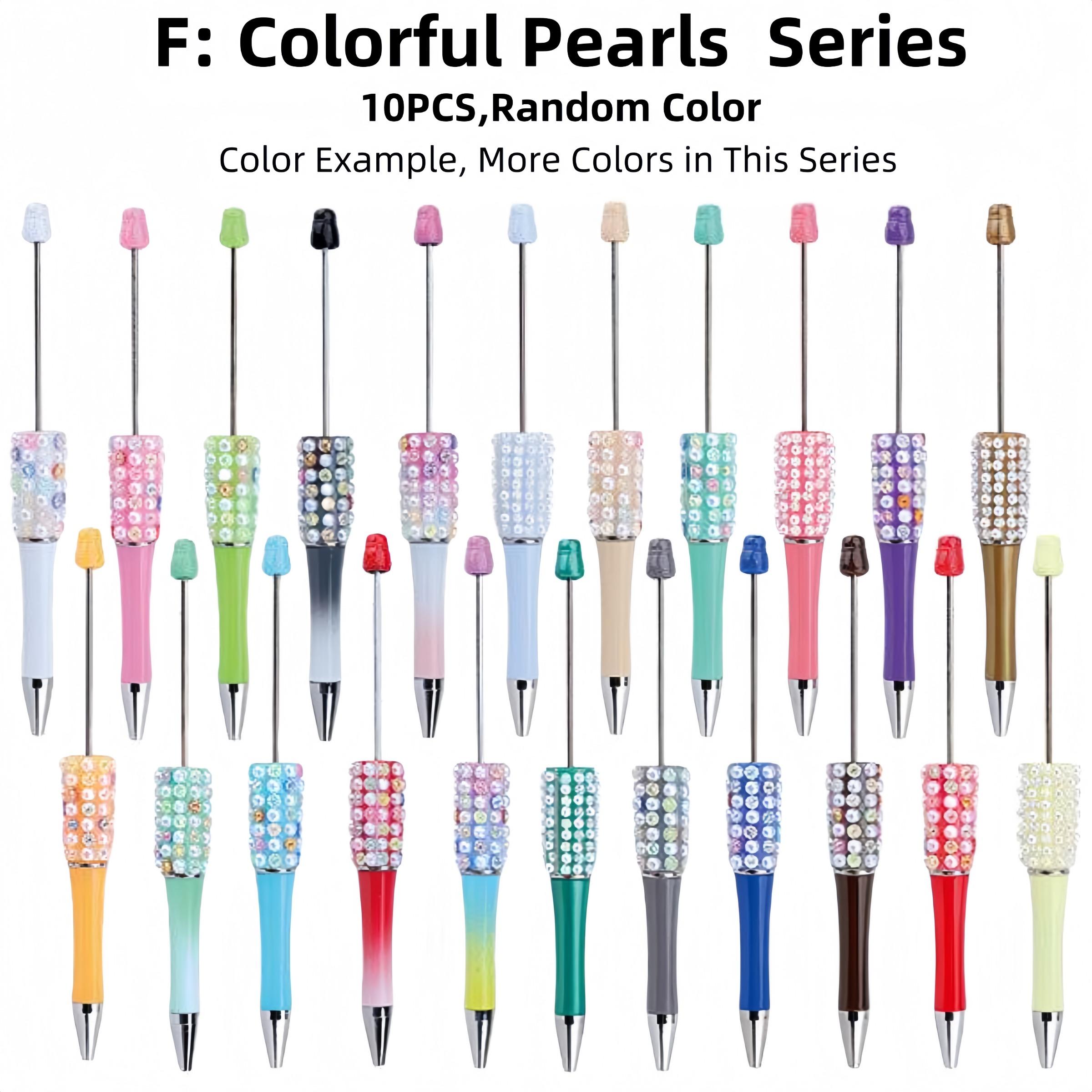 Random Color Rhinestone Decor Ballpoint Pen, 10pcs/set Creative Glitter Ballpoint Pen, Writing Pen for Office School Student, Funny Teacher Pens, Office Stationery Supplies