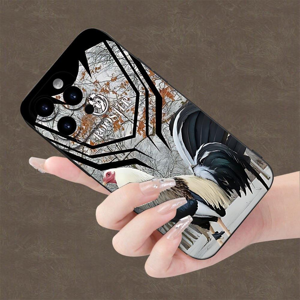 [TOP PiCKS]Liqiu Creative Rooster Pattern Soft Waterproof Angel Eye Case for iPhone Men Women Full Body Protection Non Slip Durable Silicone Cover