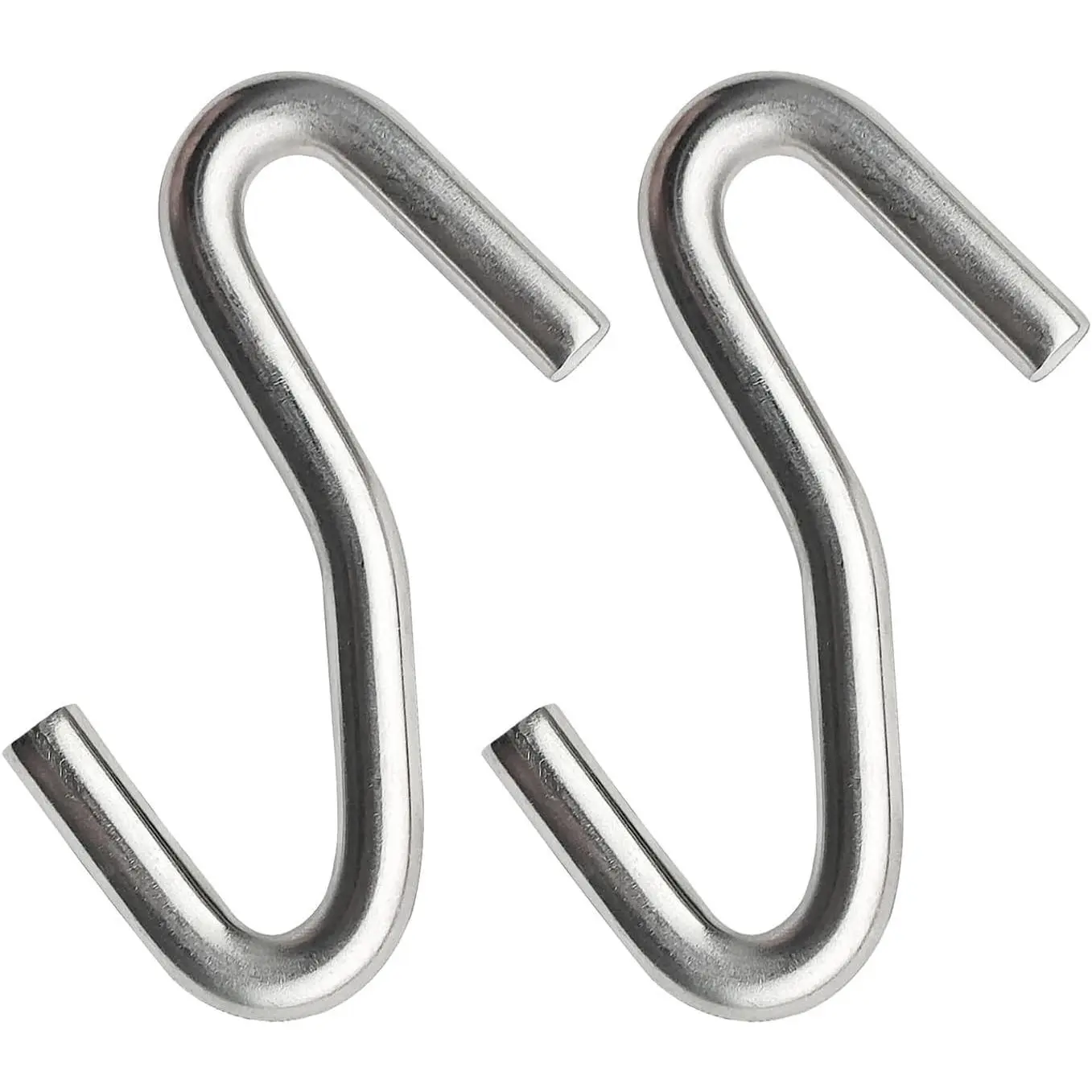 Outdoor Swing & Hammock Stand Offset Hooks, 2-Pack 201 Stainless Steel Hooks (3.4in x 1.5in) with High Load Max 500 Lbs for Secure Hold