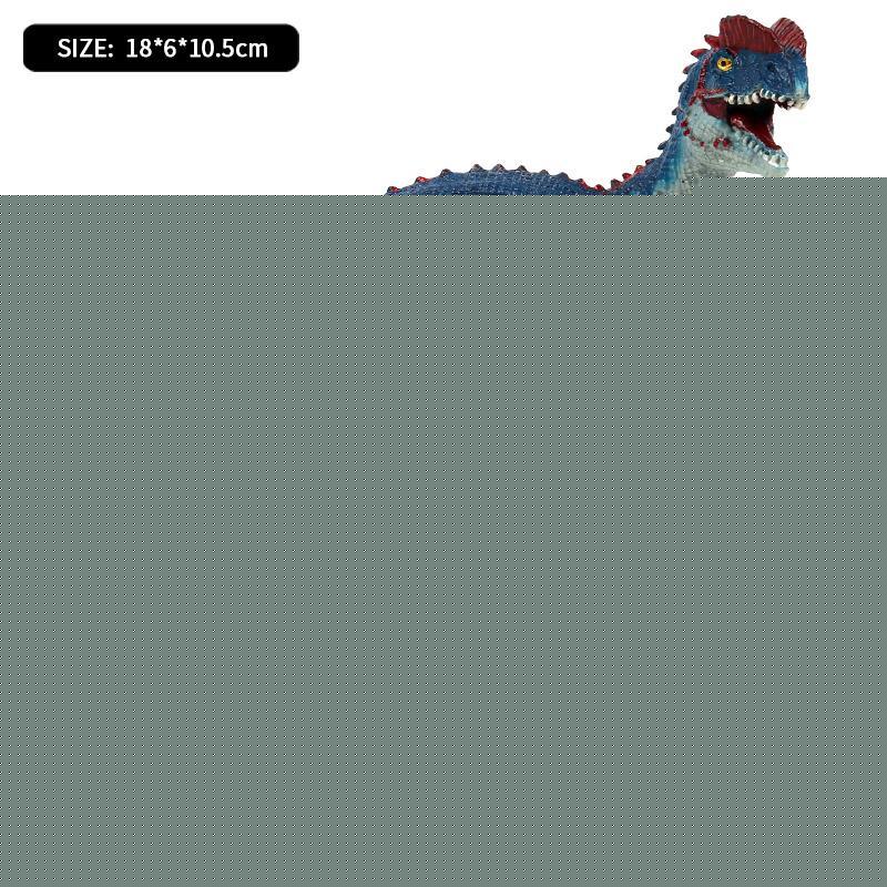 Oenux Jurassic Carnivorous Dilophosaurus Solid PVC Dinosaur Toy Action Figures Animal Model Collection Kids Gift