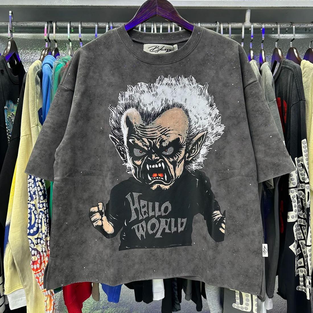 Unisex Shining Rhinestone Diamond Cropped T-Shirt, Oversized Loose Cotton Short Sleeve, Crew Neck Y2K Streetwear, Bling Sparkly Casual Summer Top, Trendy Hip Hop Party Festival Fashion Tee for Men Women