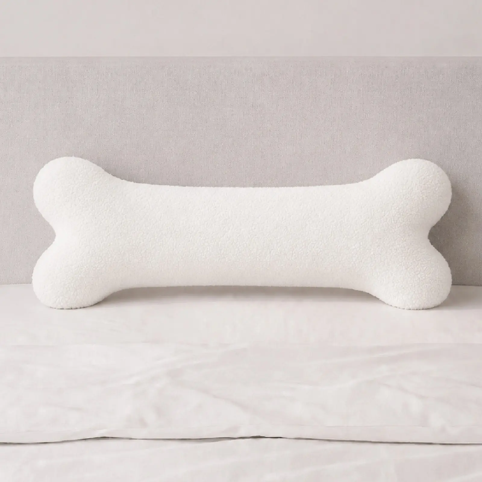 Cute Bone Shape Decorative Pillow, Detachable Washable Cover, Soft Plush Cushion, Ideal for Bedroom Bed Sofa Home Decoration