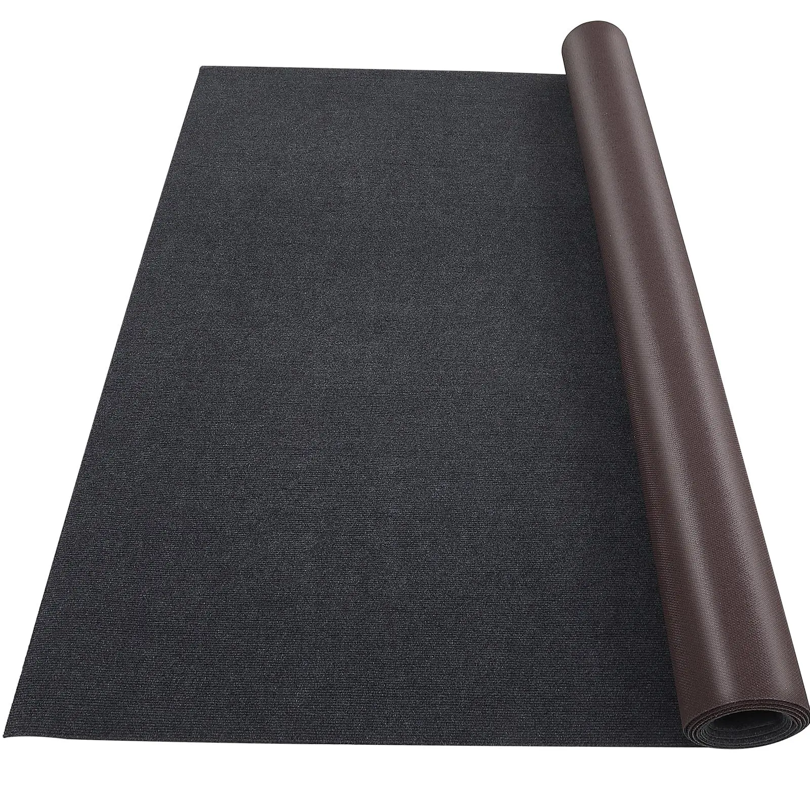 6x18 Marine Carpet, Waterproof Boat Flooring with TPR Backing, Black Deck Rug for Pontoon Boat Dock Patio RV