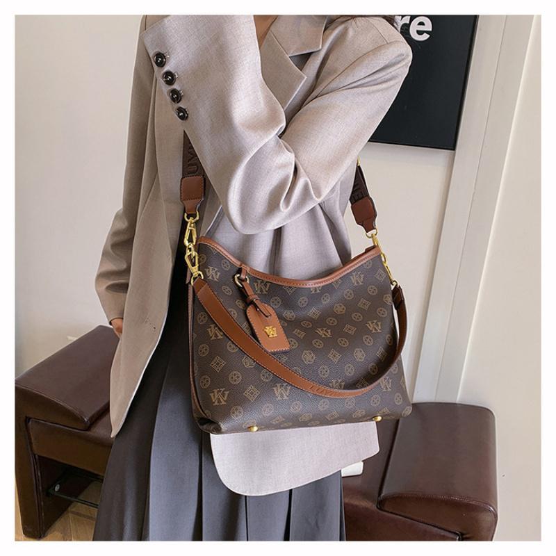 Mia Bag Shop High-end Fashion Large Capacity Tote Bag for Women 2025 New Vintage Print Commuter Shoulder Bag Crossbody Bag in PU Material for Daily Use 20 cm long, 20 cm wide, and 28 cm tall 20 cm long, 20 cm wide, and 28 cm tall