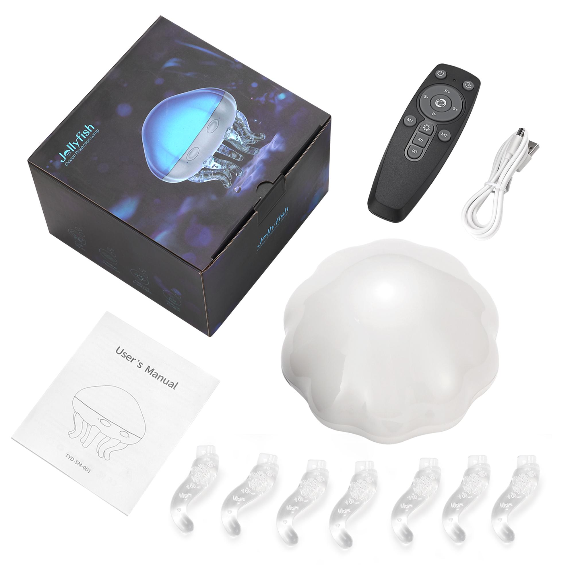 Jellyfish Ocean Wave Projector Light with Timer Remote Control Water Ripple Romantic Ambient USB Powered Home Decor Lighting Serene Ambiance Easy Operation Customizable Jellyfish Ocean Wave Projector Light with Timer Remote Control Water Ripple Romantic Ambient USB Powered Home Decor Lighting Serene Ambiance Easy Operation Customizable