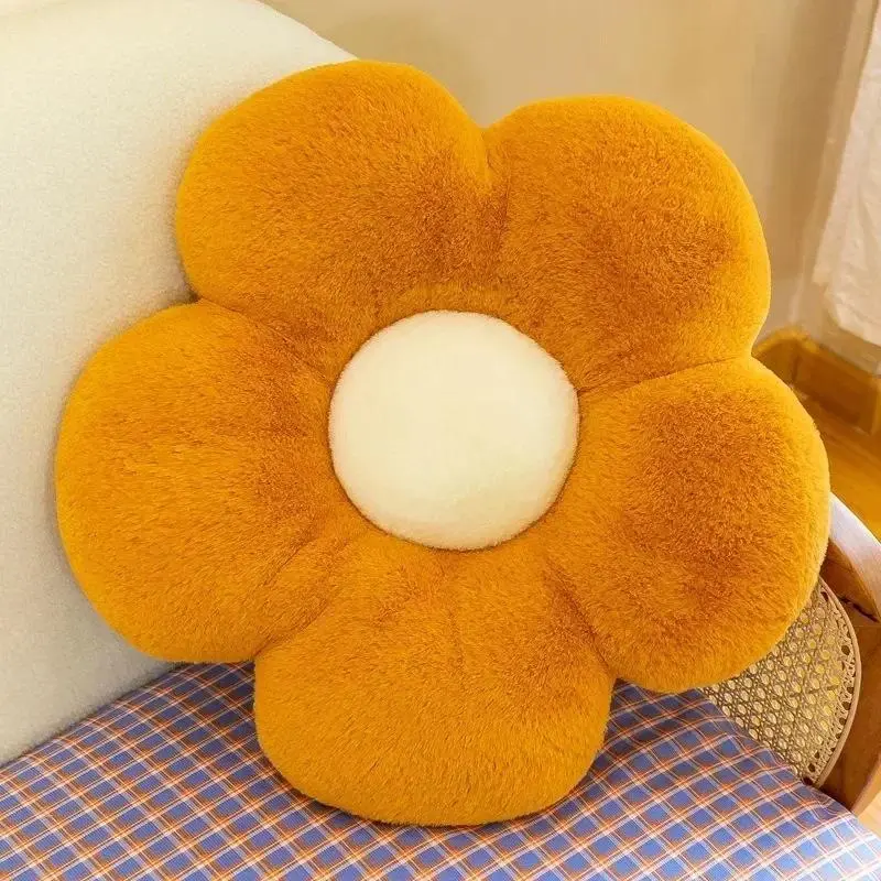 35cm Colorful Flowers Plush Cushion Cute Soft Sunflower Pillows Stuffed Toys for Girls Home Decorations Bedroom Office Supplies