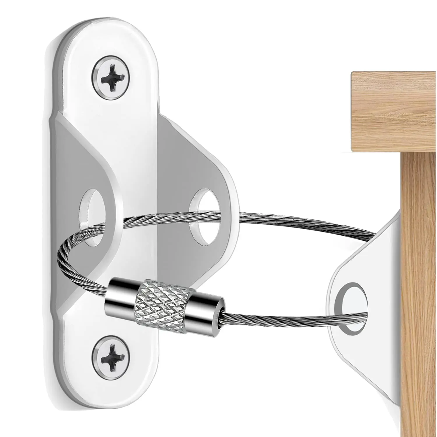 Furniture Anchors (10 Packs) Anti-Tip Furniture Anchors for Baby Proofing, Furniture Wall Anchors Earthquake Straps for Furniture Dresser Wall Safety Anchors Furniture Fasteners to Wall, White