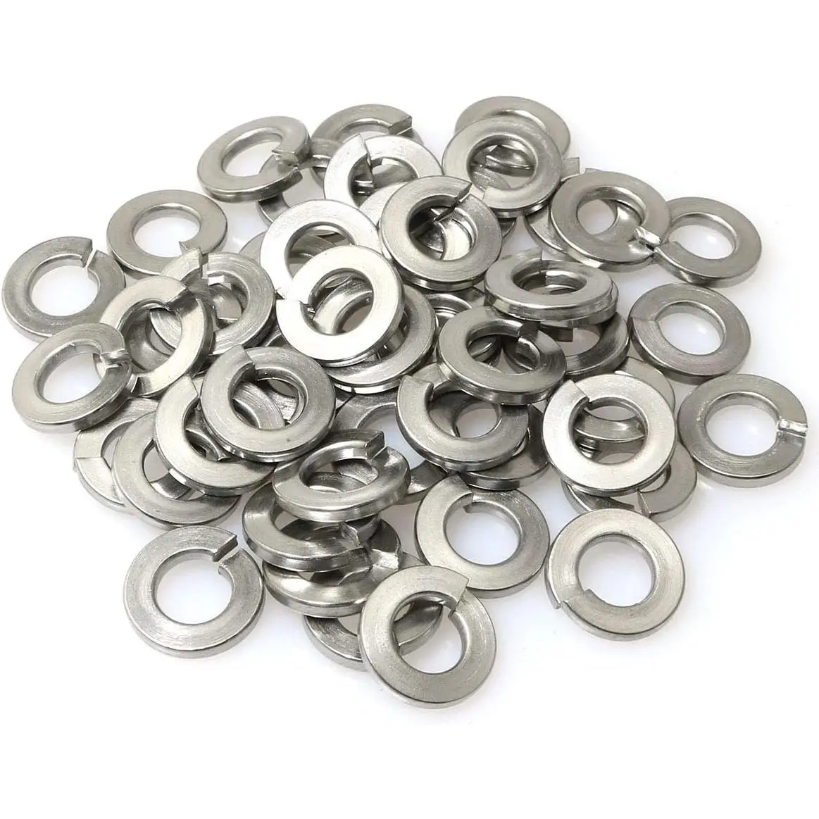 50 count 1/4 Inch 304 Stainless Steel Spring Washer Split Lock Washers,
