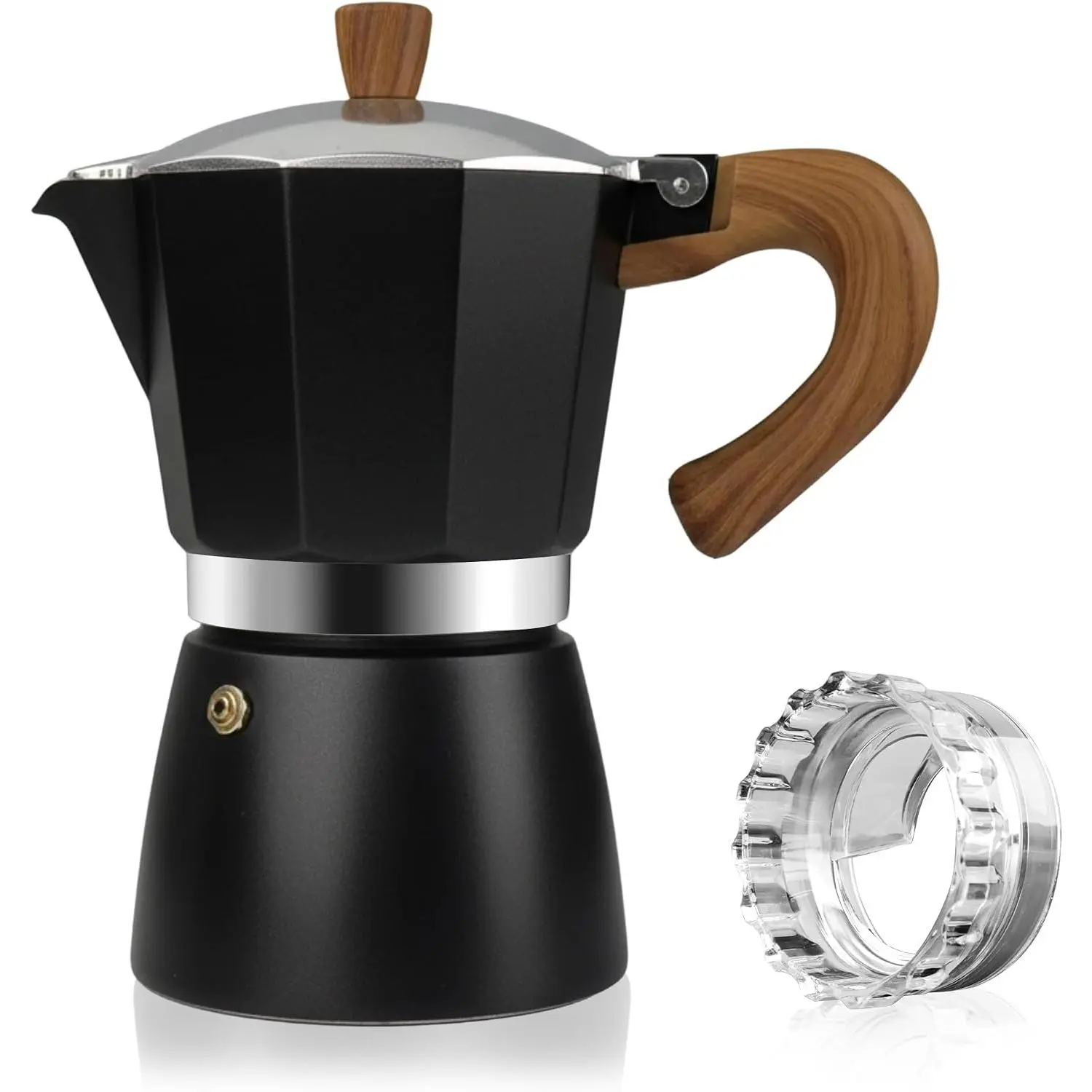 Moka Pot Stovetop Espresso Maker 3 Cup 5 oz Italian Coffee Maker Manual Cuban Coffee Percolator Machine Italian Espresso Greca Coffee Maker for Cappuccino or Latte,Green