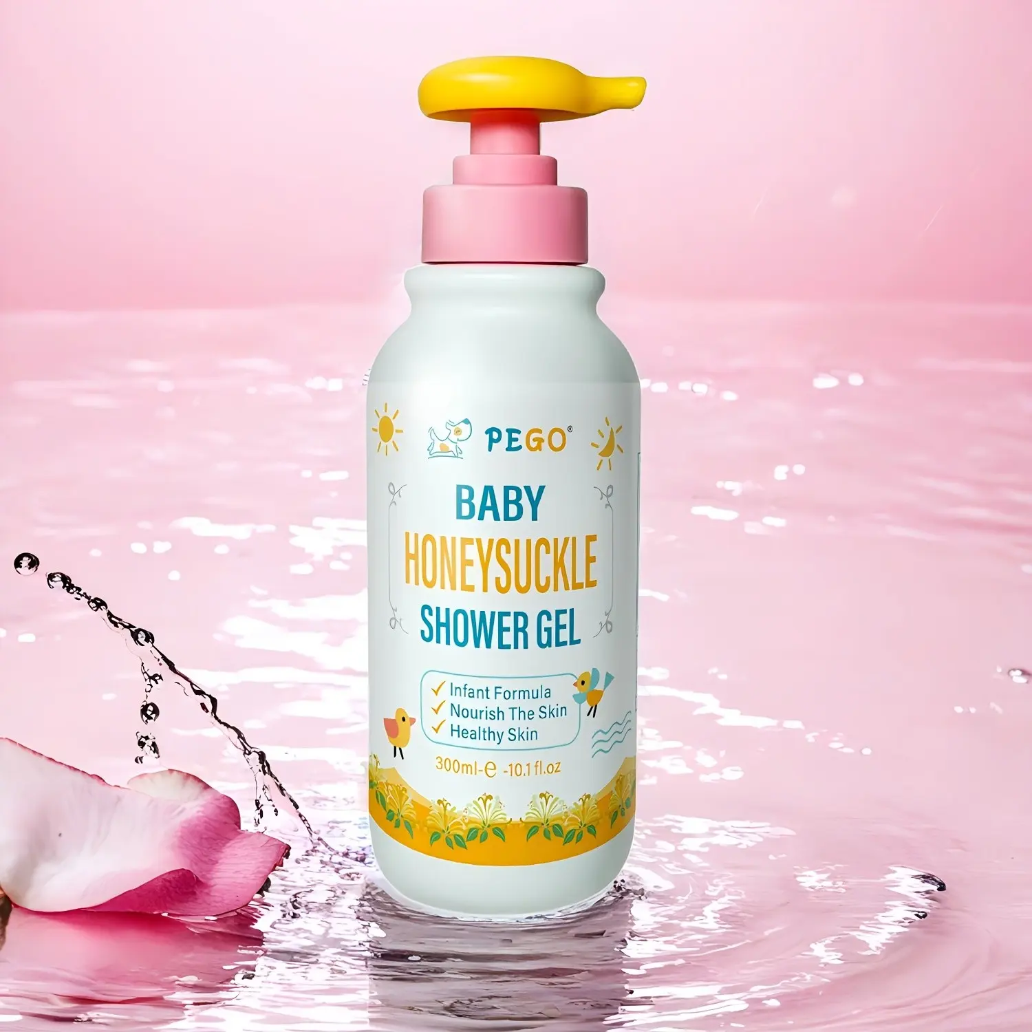 Bath Gel Amino Acid Tear-Free Formula, Gentle Cleansing for All Skin Types, Pump Design, 300ML, Family-Friendly Choice, Body Wash Cleansing