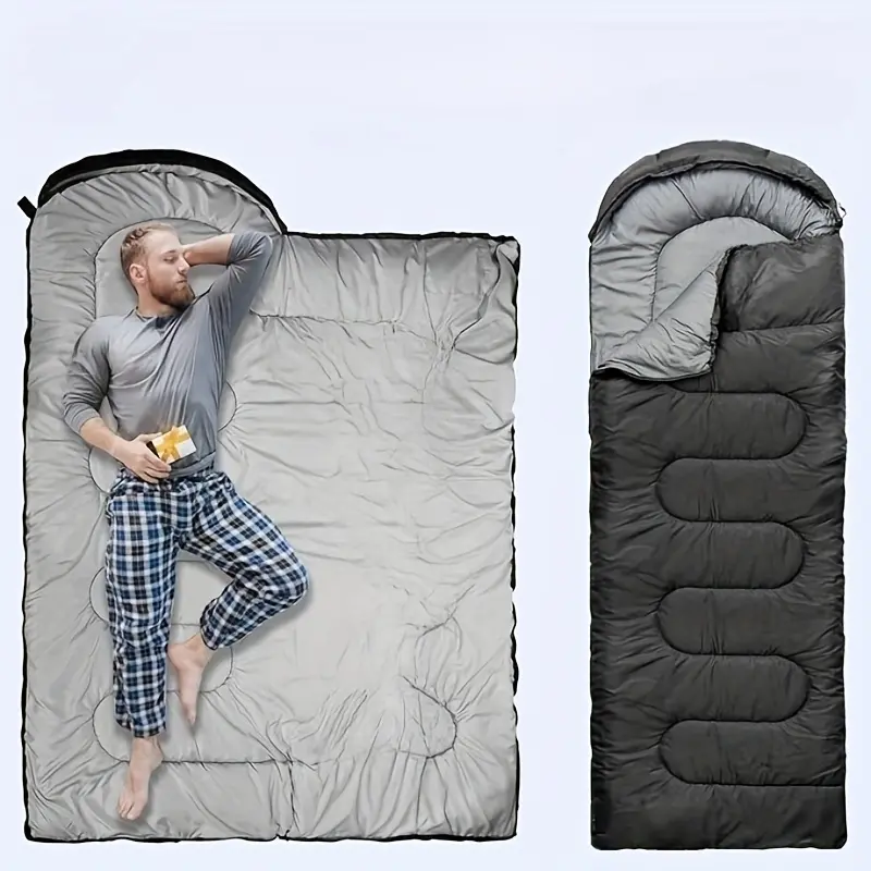 1 sleeping bag, lightweight three-season universal sleeping bag, suitable for adults, girls, and women, backpacking/hiking/camping/hiking, with compression bag
