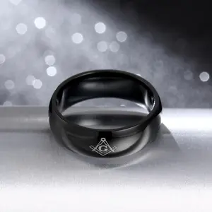 Stainless Steel Freemasons Couple Ring Masonic For Men Women