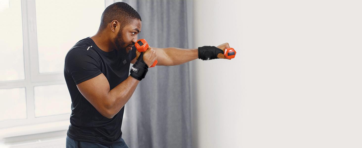 AGS Frelaxy Wrist Weights with Thumb Loops Lock for Men Women 1lb*2 2lbs*2 3lbs*2 Ankle Weights Weighted Gloves for Running Strength Training Yoga Walking Exercises