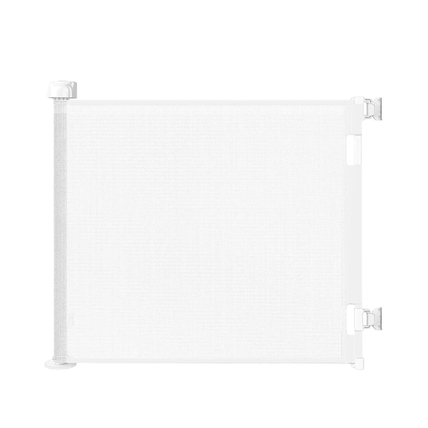 Retractable Baby Gate  Stairs & Doorways, 55" Wide x 33.6" Tall Easy Installation Mesh Dog Gate  Indoor & Outdoor Use,Pet and Dog Safety Gate  Hallways(White)