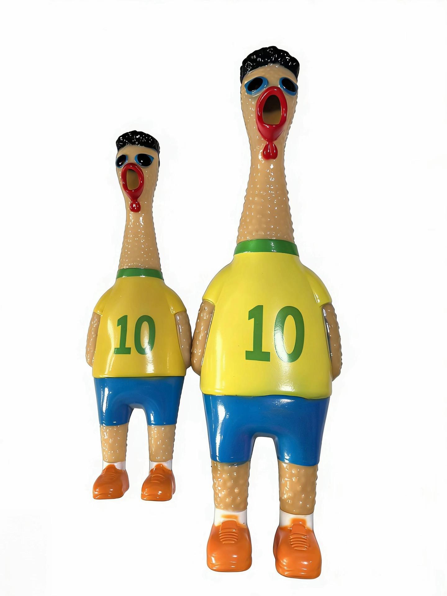 Football Screaming Chicken Stress Relief Toy, Sound-Making Toy for Stress Relief and Fun, Squeezable Toy for Adults and Children