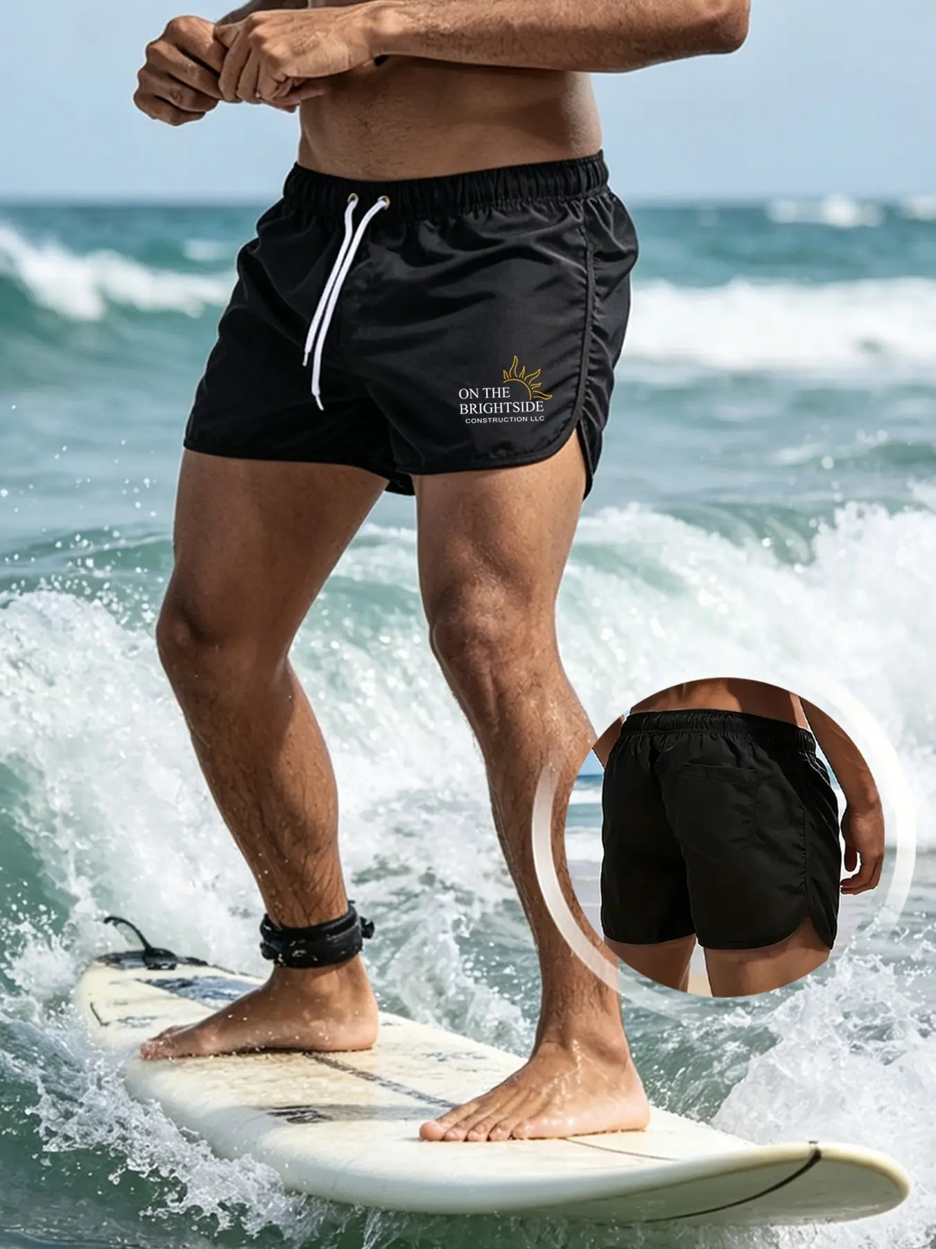 Men's Summer New Fashion Beach Breathable Printed Shorts, Quick-Dry Surfing Vacation Camping Essential, Loose-Fit Above the Knee