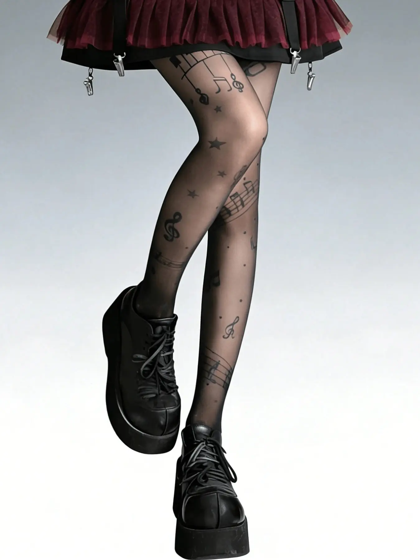 Women's Ultra-Thin Stockings, Tights, Sexy Style, Landscape Print, Perfect for Dates, Anniversaries, Parties, Music Festivals, All Seasons