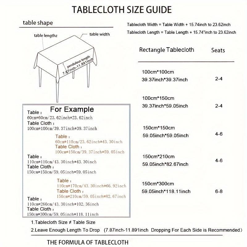 100% Polyester Tablecloth, Kitchen, Restaurant, Party, Holiday Table Decoration, Solid Color Tabletop Cover, Natural Fabric