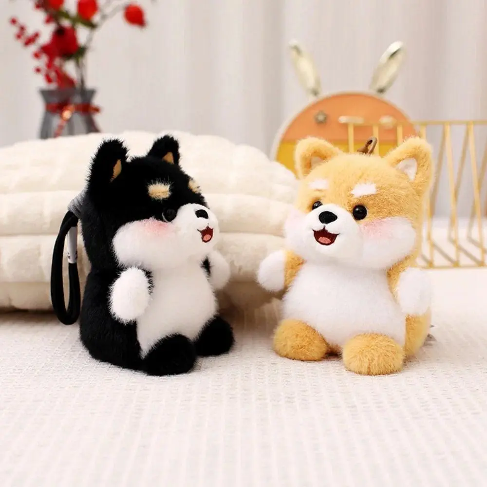 Unisex Soft Plush Cotton Cartoon Dog Keychain Pendant - Teddy, Husky, Corgi, Schnauzer Puppy Doll, Stress Relief Toy, Classic Novelty Gift for Birthdays