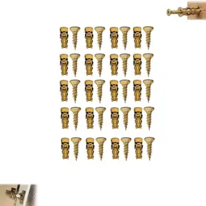 6×14mm Short Expansion Screw Set - 6 * 14mm Door Hinge Thread Repair Screws, Short Expansion Wall Anchors, for Cabinet Hinge Repair & Stripped Thread Restoration