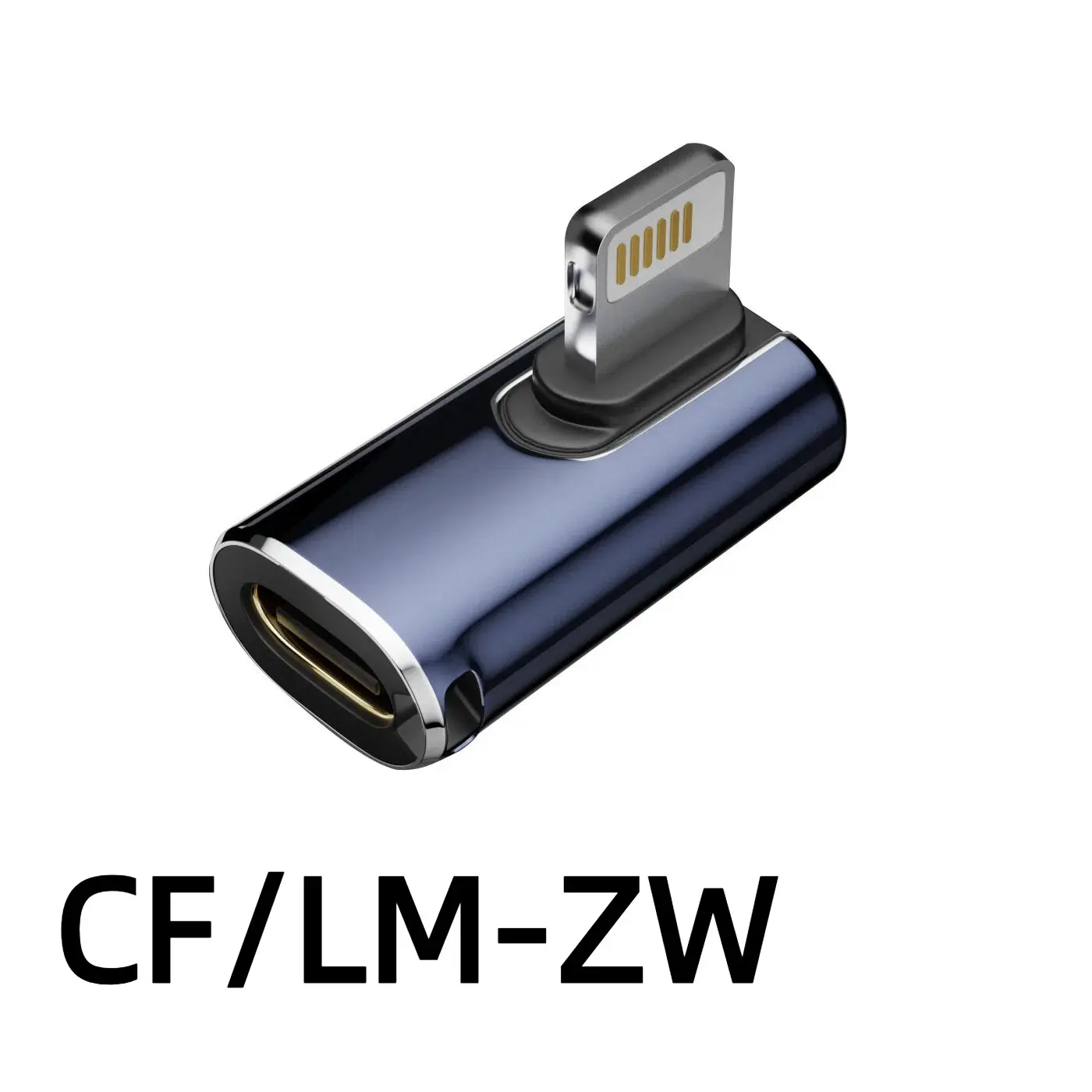 Middle Bend C Female to L Male Adapter for iPhone 14 Pro/iPad Pro Charging, 5v Power Consumption, Non-Coaxial Electric Conductor