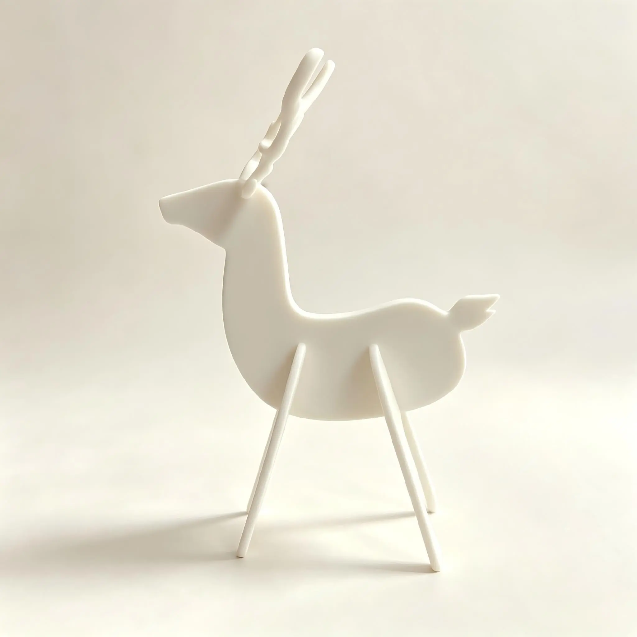Christmas Simple Deer Ornament, 3D Printed DIY Coloring Reusable Decorative Piece, Perfect for Home Decoration