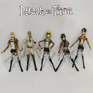 Anime Attack on Titan Rivaille Ackerman Eren Jaeger Cosplay Doll Plush Stuffed Dolls Abstract Wire Skeleton Halloween Prop