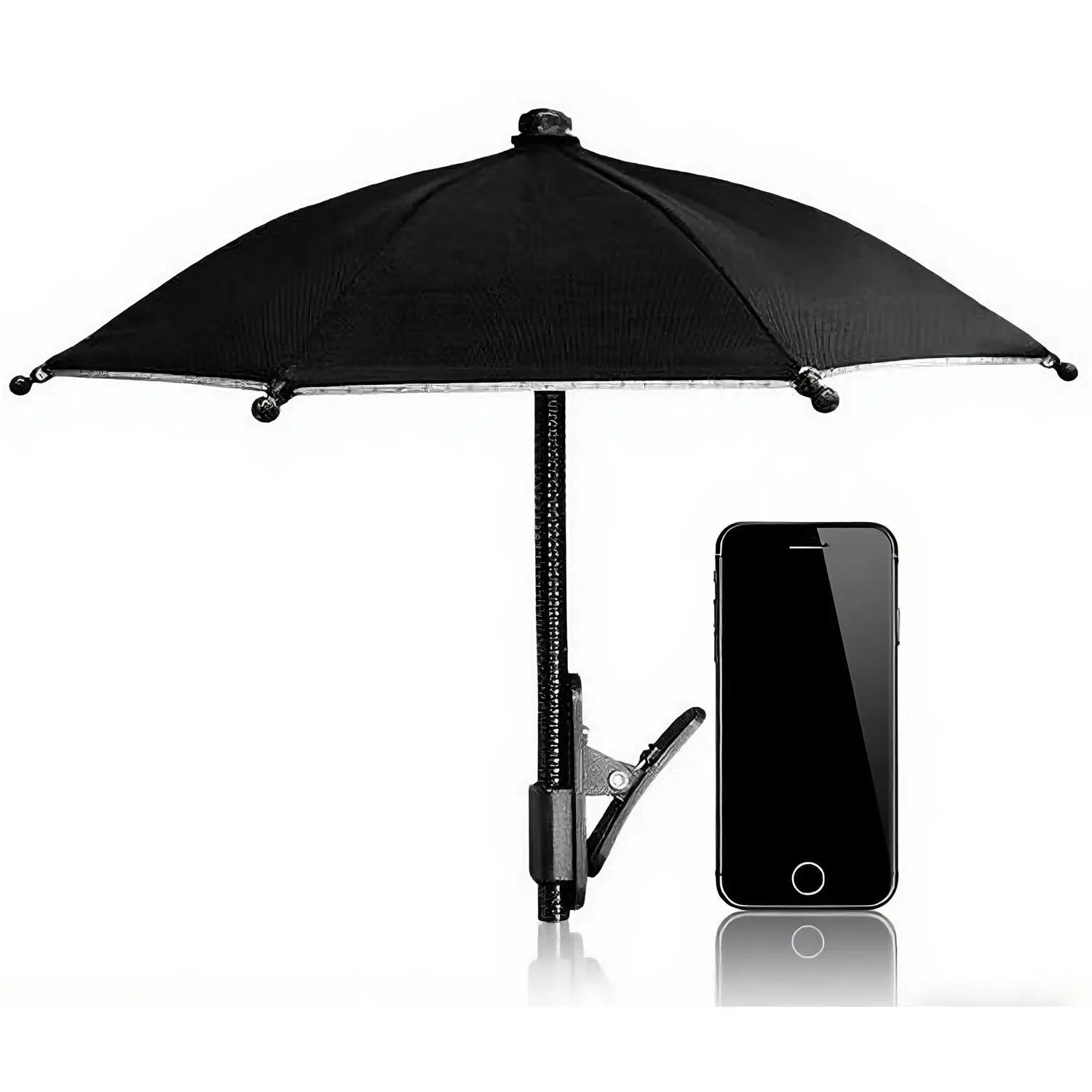 Mobile Phone Sunshade Umbralla - Sun Parasol Umbralla with Clip Holder - Fretures Anti-Glare & Anti-Reflective Screen Protection, Protects Phone from Rain & Sun