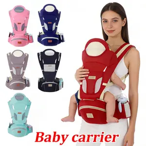 Multicolor Baby Carrier for Newborns to Toddlers, Ergonomic M Position, Adjustable and Detachable Hip Seat, Suitable for 7-45 Lbs