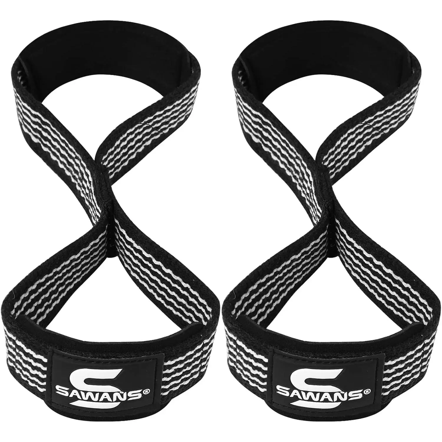 Lifting Straps Padded Grip Figure 8 Wrist Straps Weight Heavy Duty Double Loop Bodybuilding  Gym Straps Hand Bar Non Slip Deadlift Support  Cuffs Powerlifting